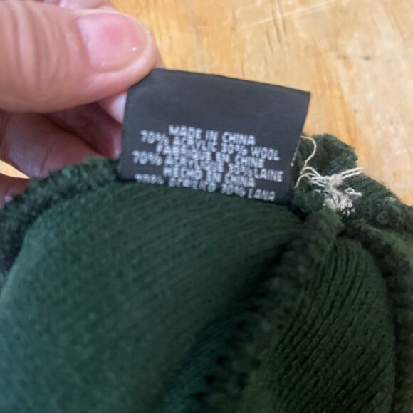 New York Jets Knit Beanie Hat With Pom Pom Green & White Adult Size By 47 Brand - Picture 6 of 9